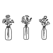 Flower Silhouette Wall Decoration